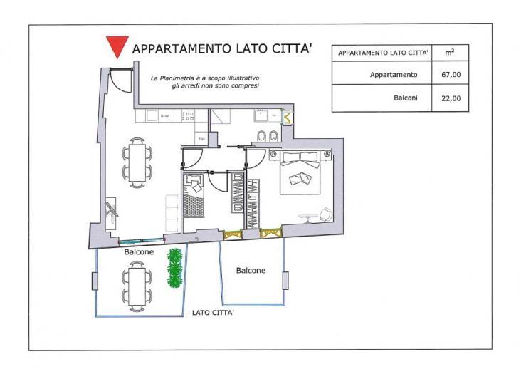 appartamento trilocale